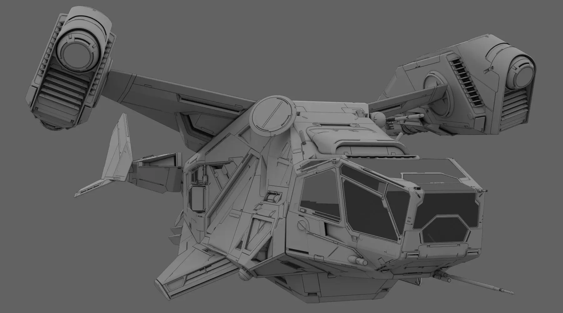 Space Ship 3D model_0