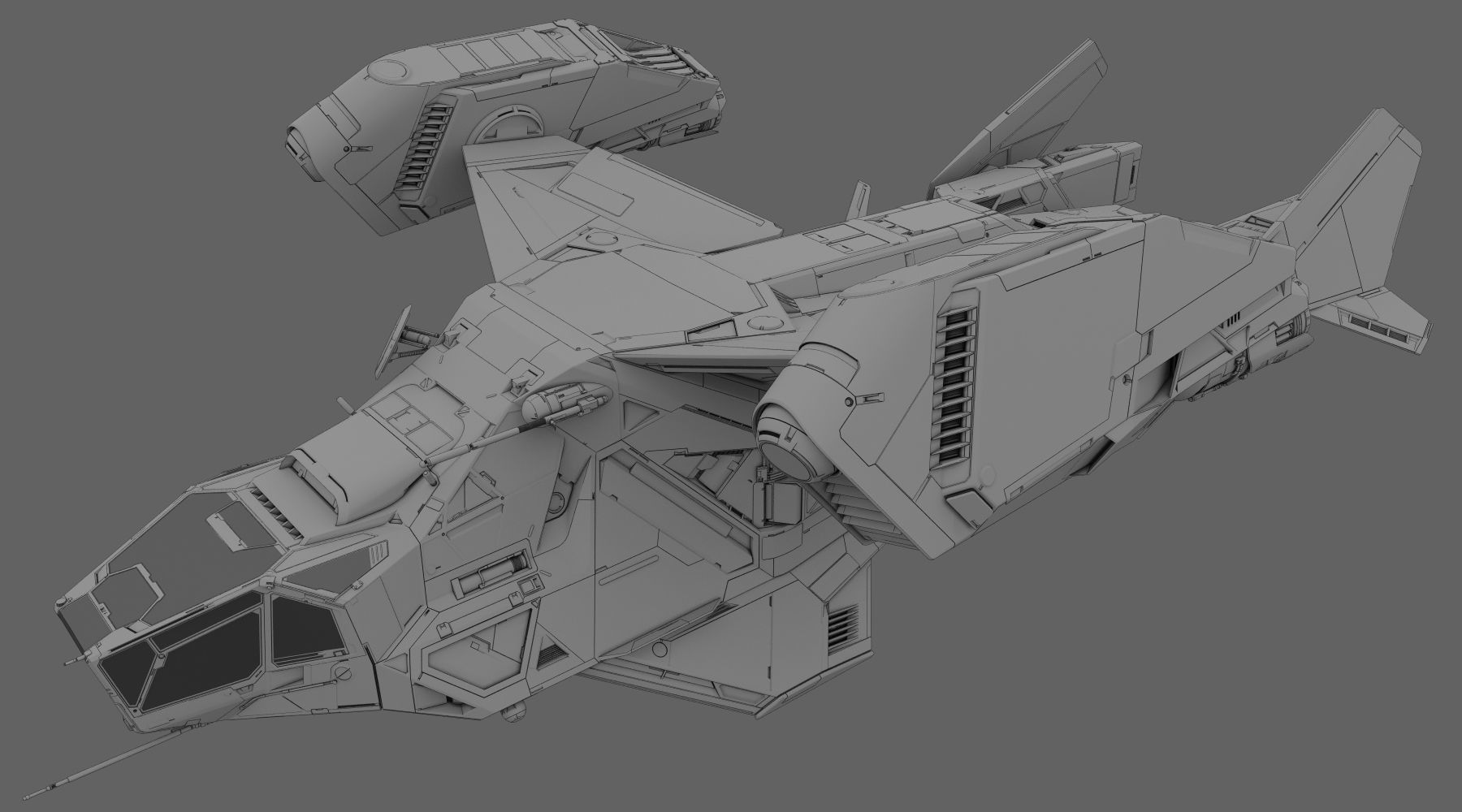 Space Ship 3D model_1