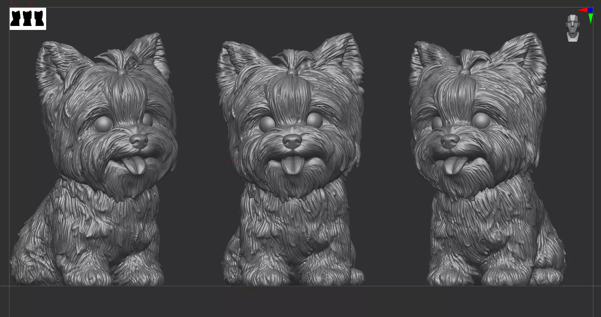 Shih Tzu dog 3D print model