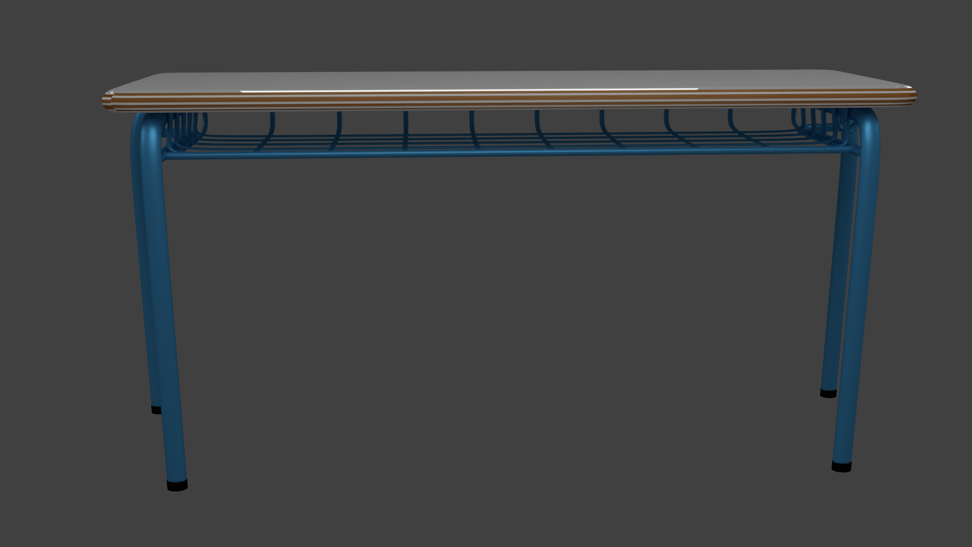 School Desk 3D model_2