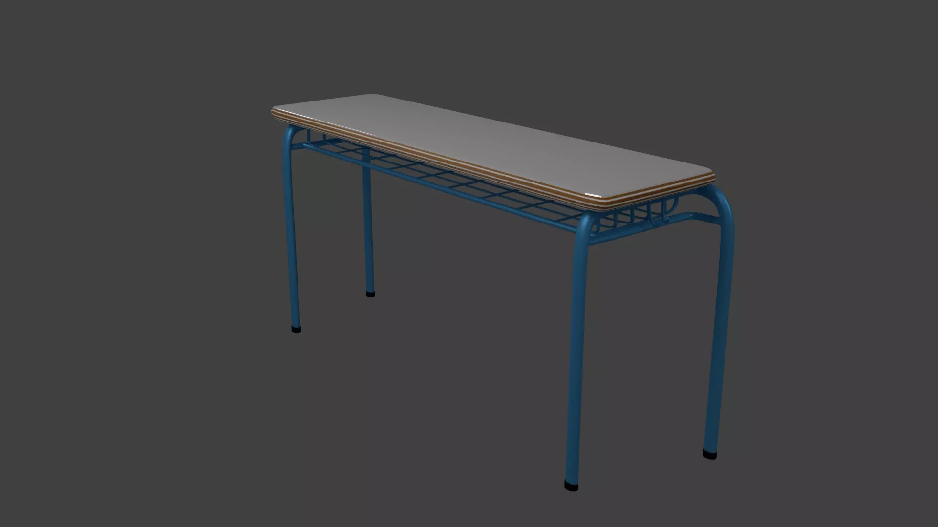 School Desk 3D model_0