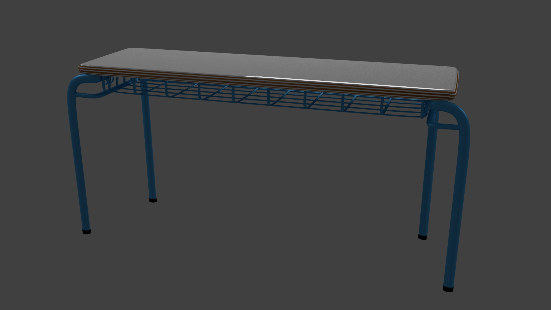 School Desk 3D model_3
