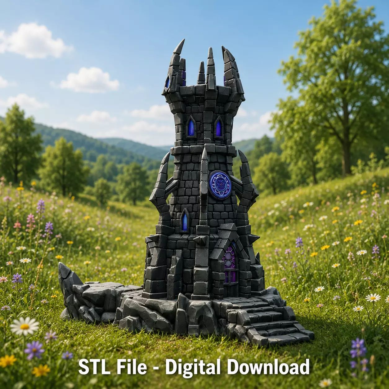 Shadowspire Arcane Tower STL File for 3D Print 3D print model