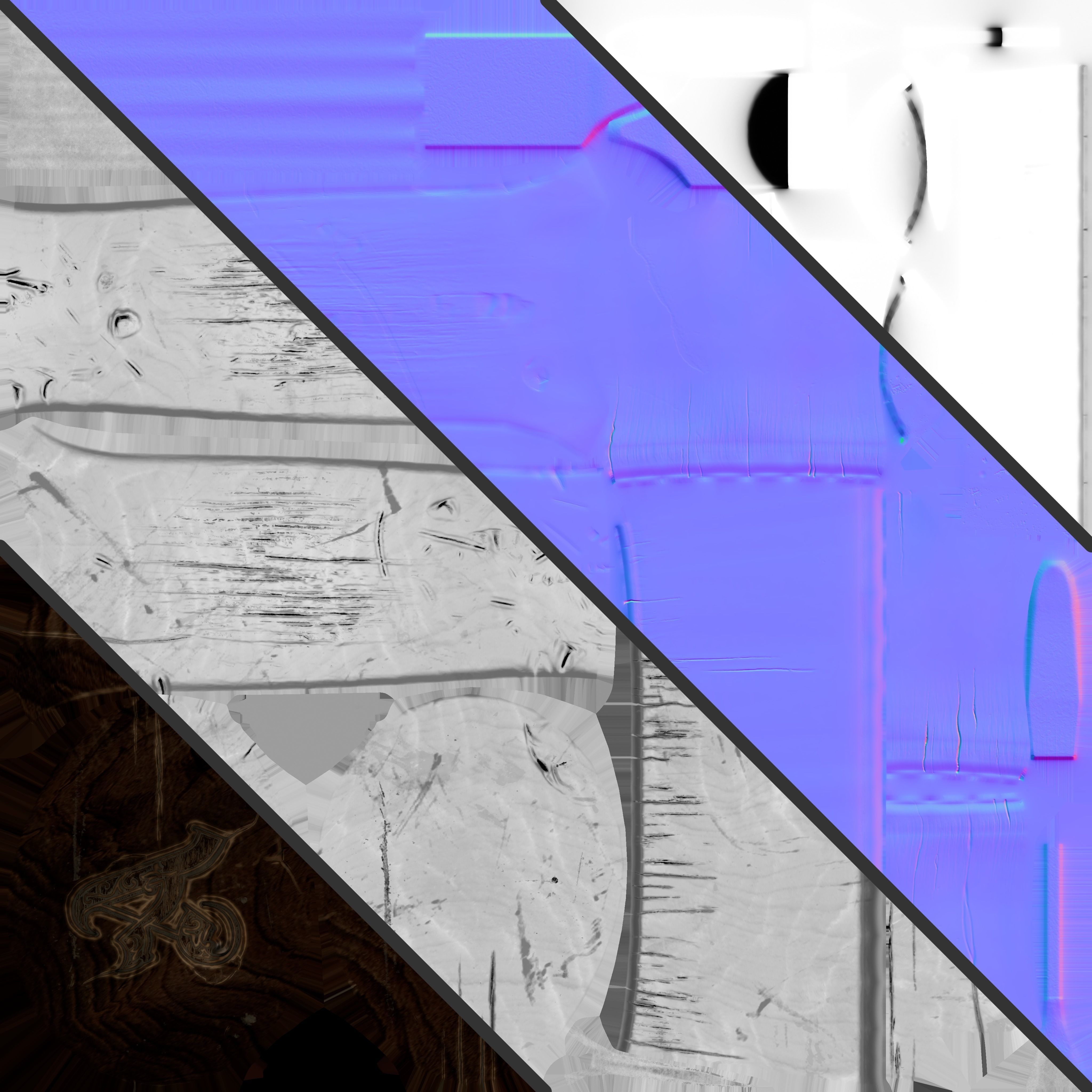 Game Ready Medieval Screwdriver Low-poly 3D model_6