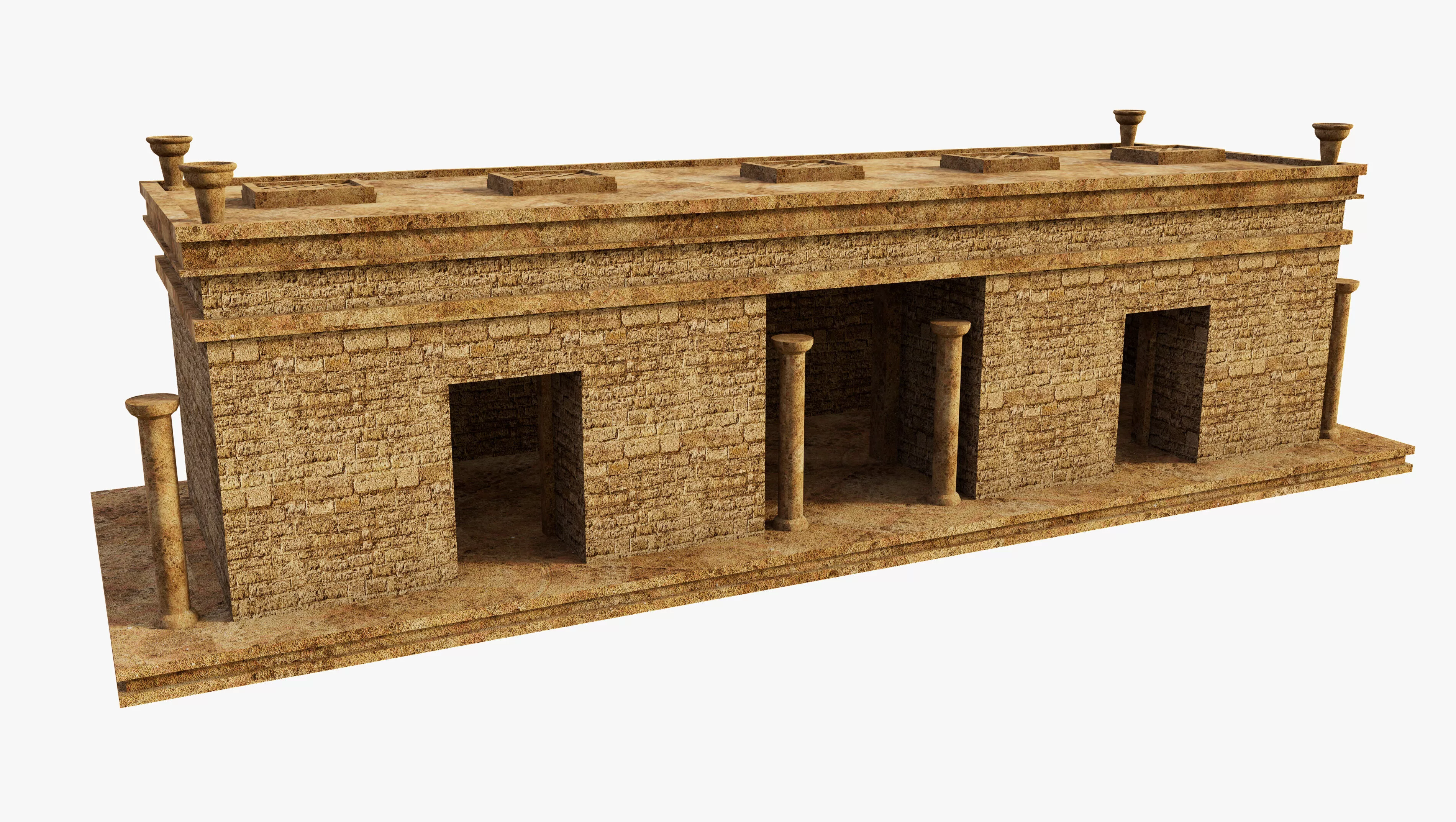 Mayan House Temple Free 3D model