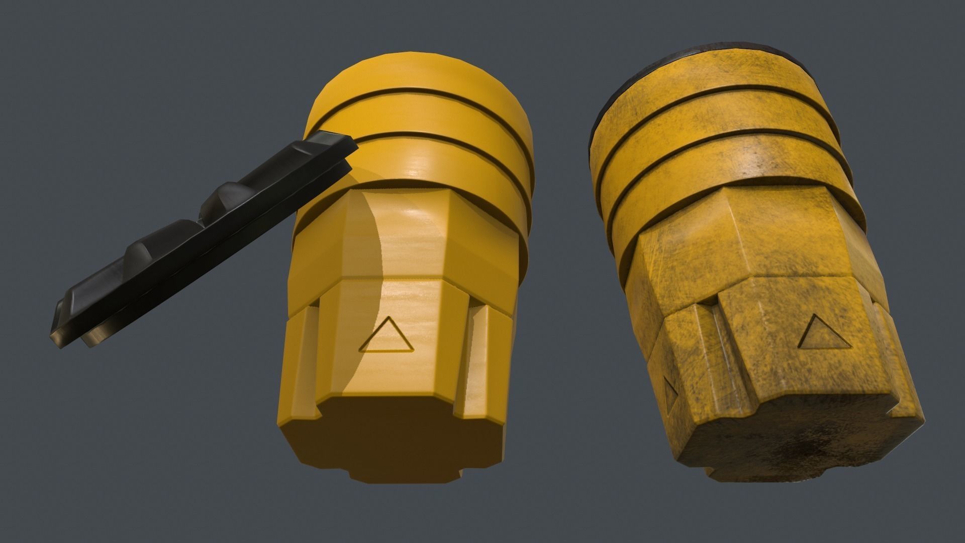 Crash Barrel PBR Game Ready Low-poly 3D model_2