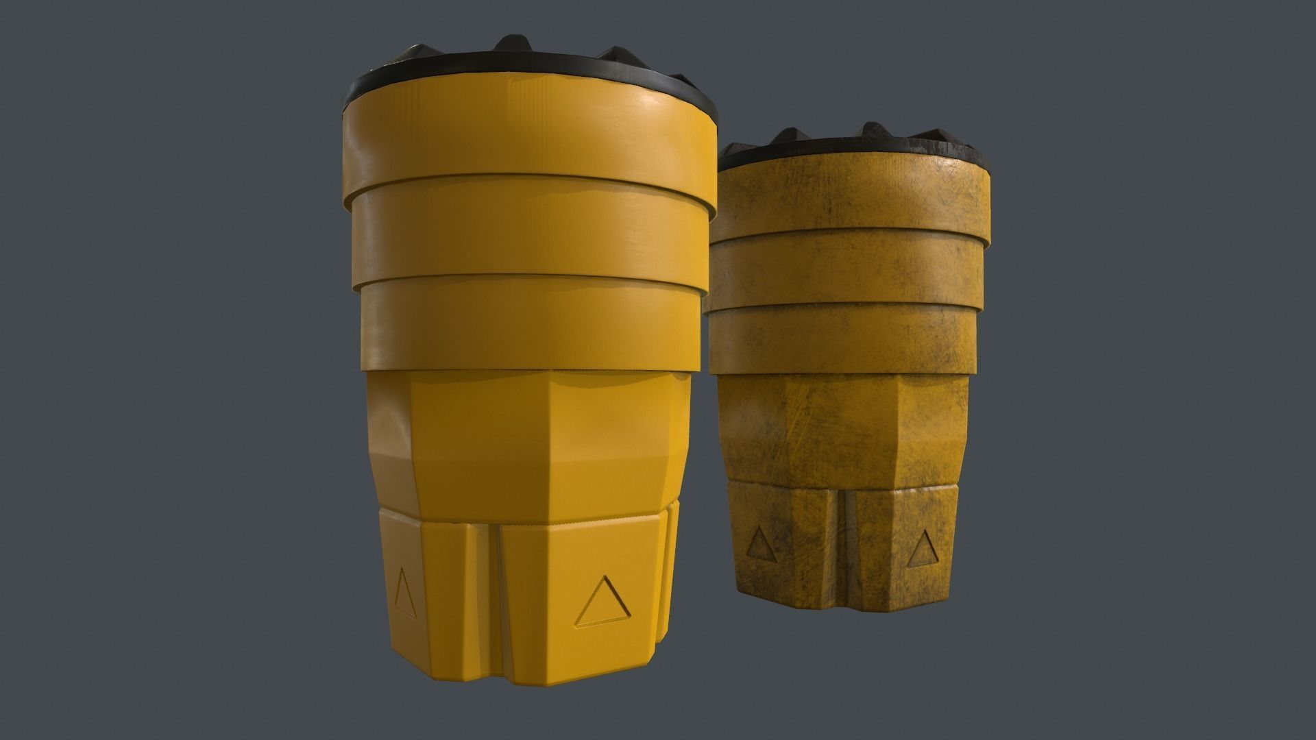 Crash Barrel PBR Game Ready Low-poly 3D model_11
