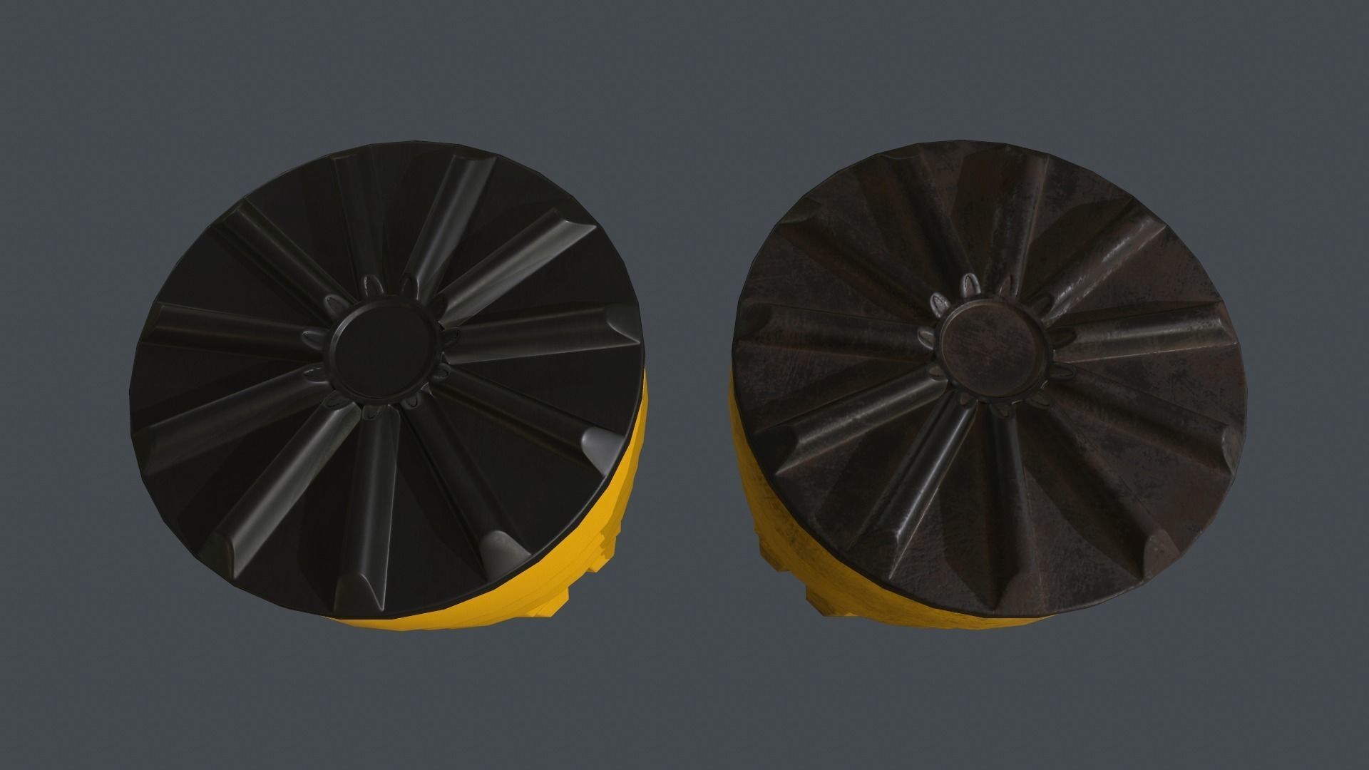 Crash Barrel PBR Game Ready Low-poly 3D model_10