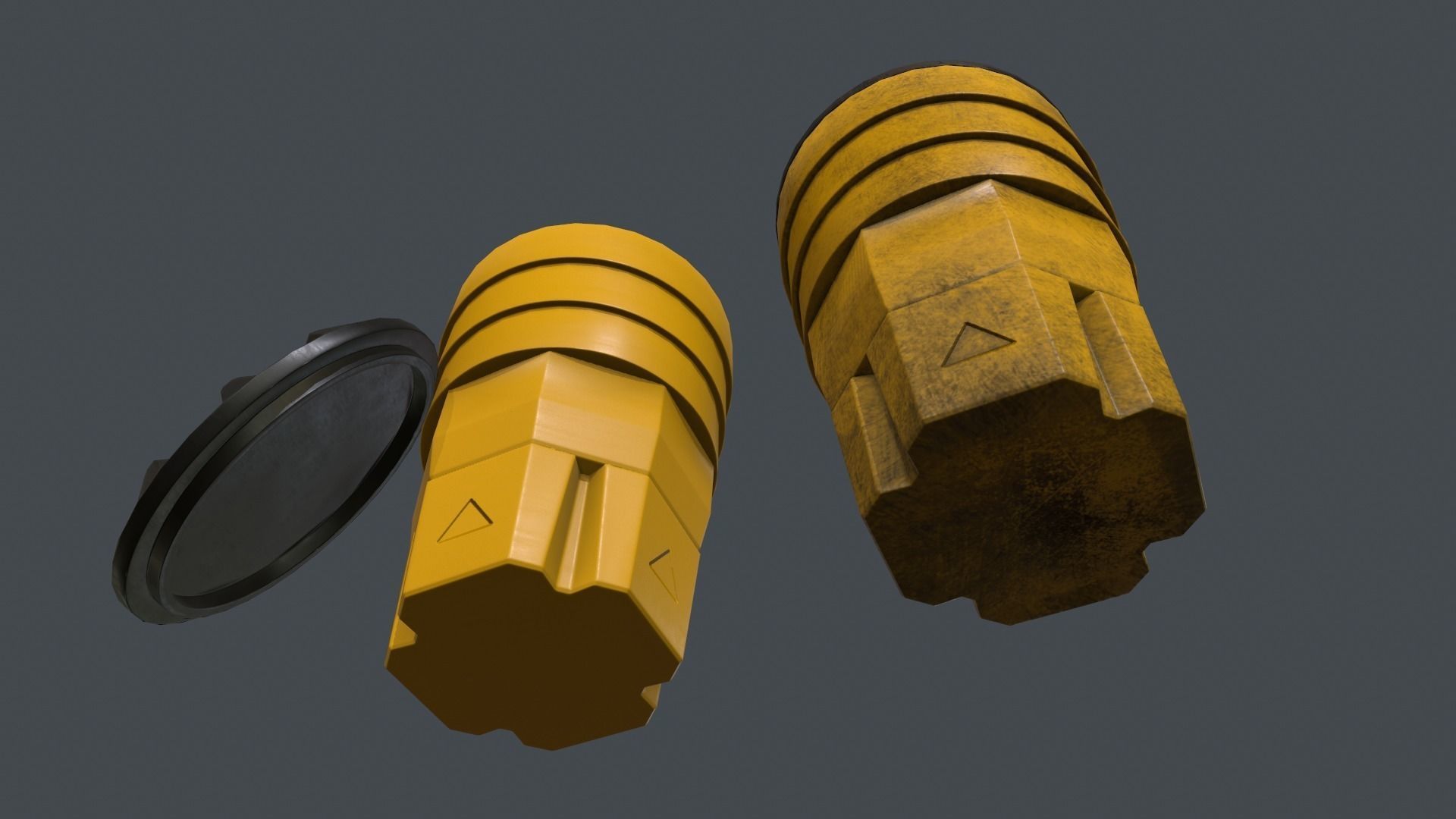 Crash Barrel PBR Game Ready Low-poly 3D model_6