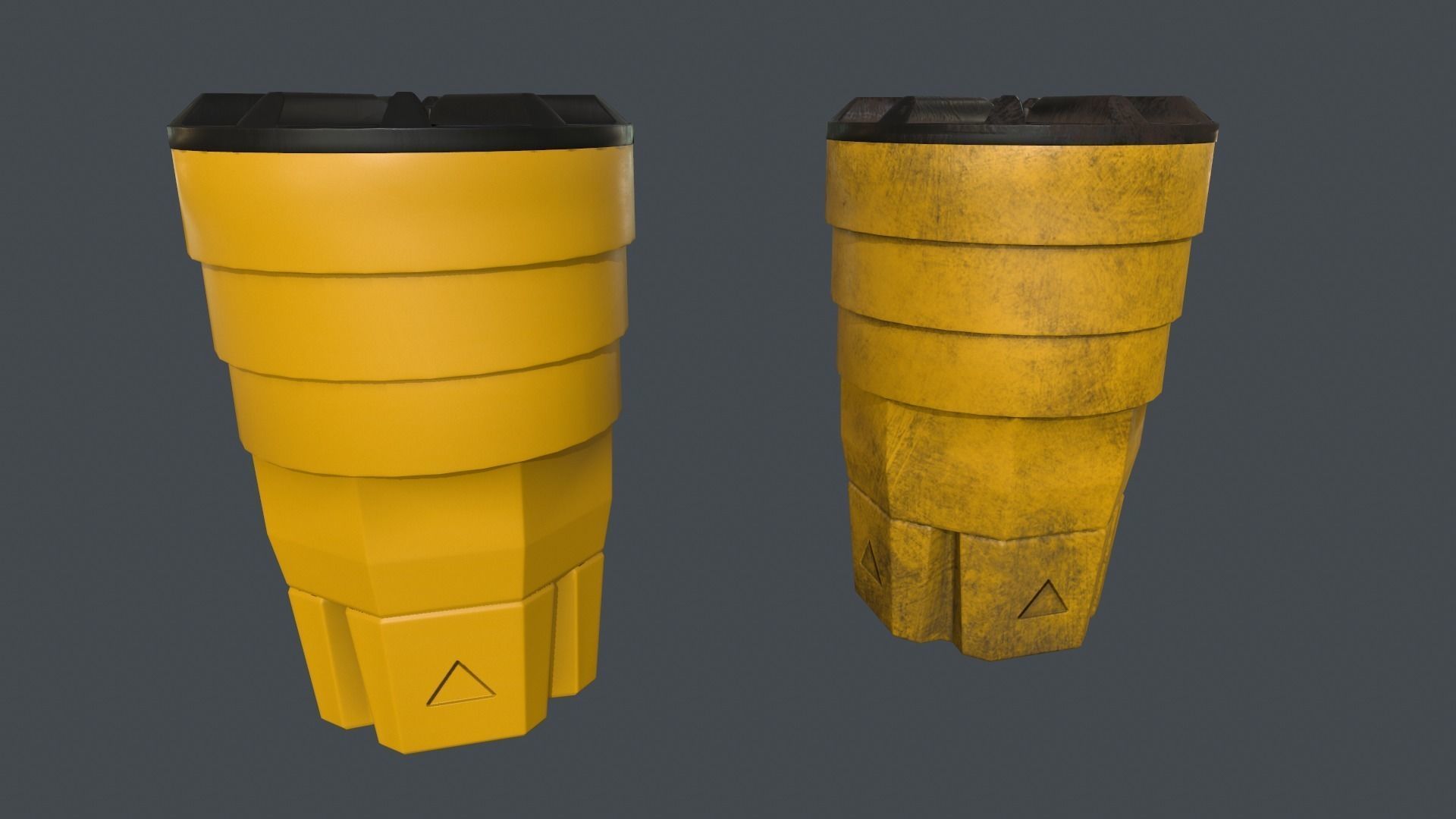 Crash Barrel PBR Game Ready Low-poly 3D model_12