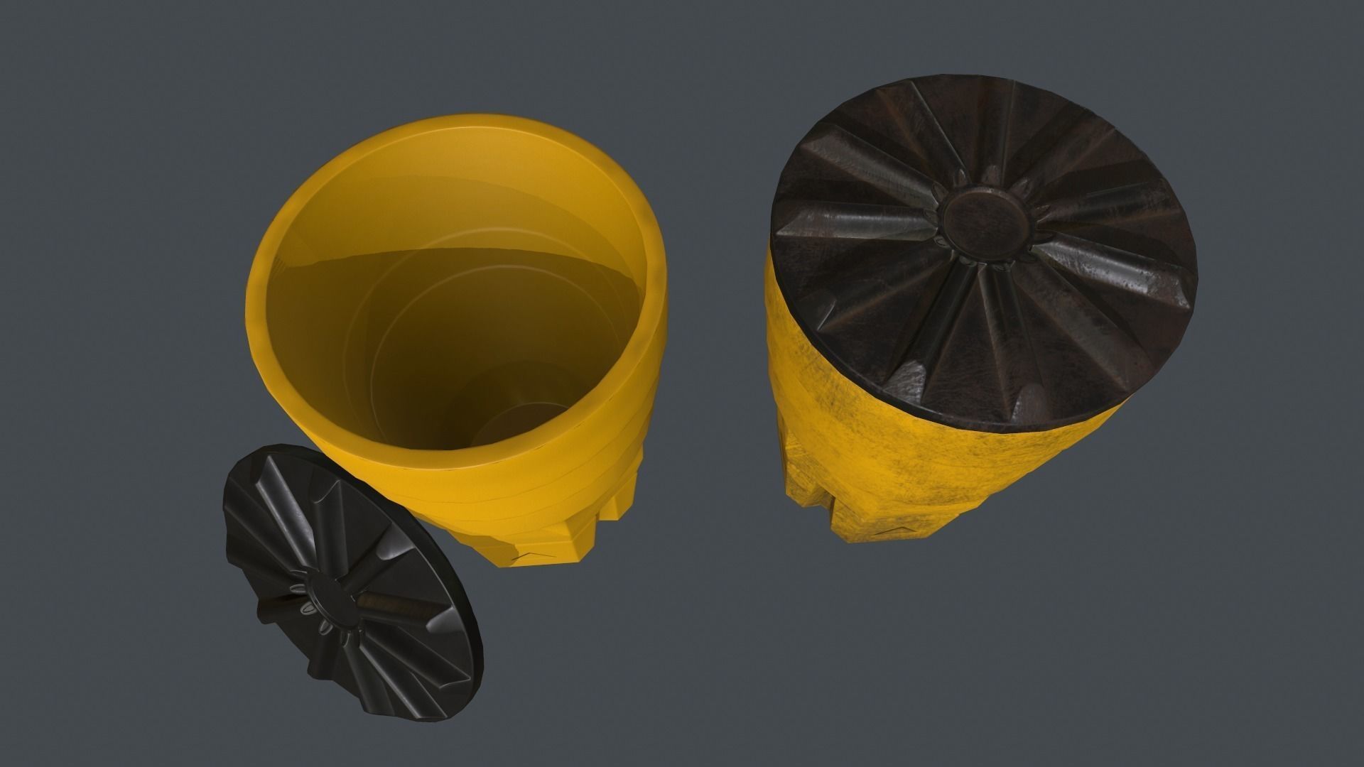 Crash Barrel PBR Game Ready Low-poly 3D model_5