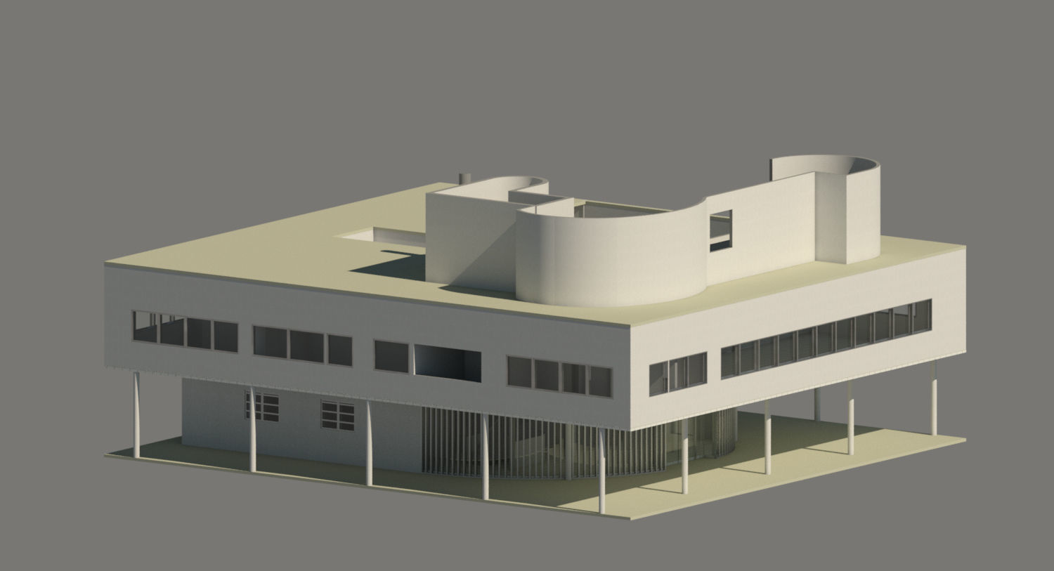 villa savoye 3D model_3
