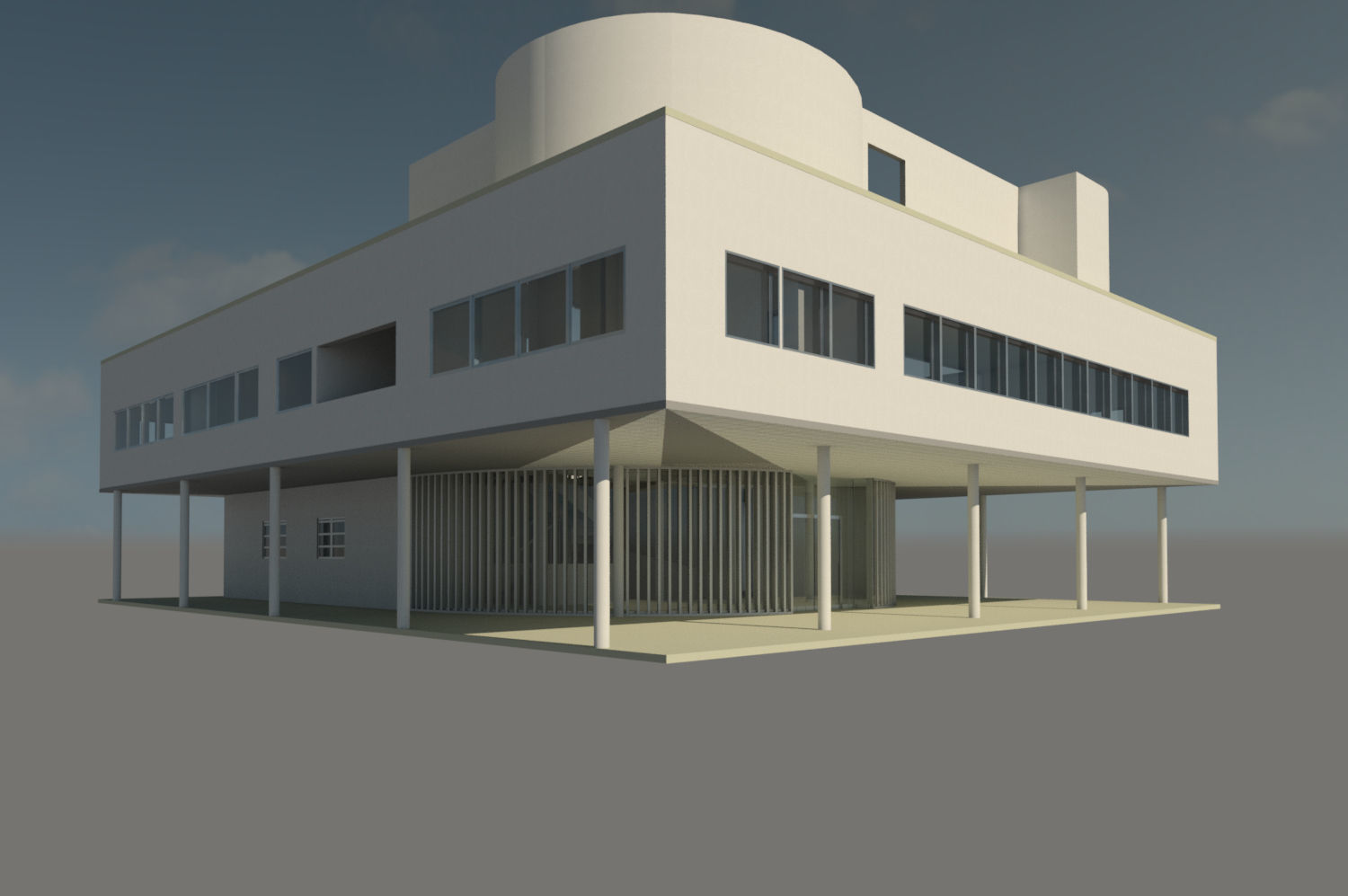 villa savoye 3D model_6