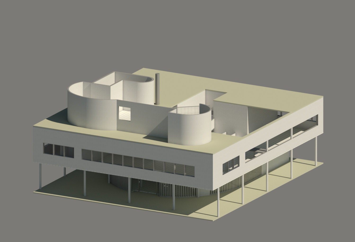 villa savoye 3D model_4
