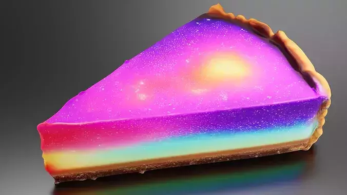 Northern Lights Cheesecake 01 3D print model 3