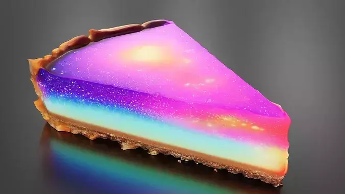 Northern Lights Cheesecake 01 3D print model 5