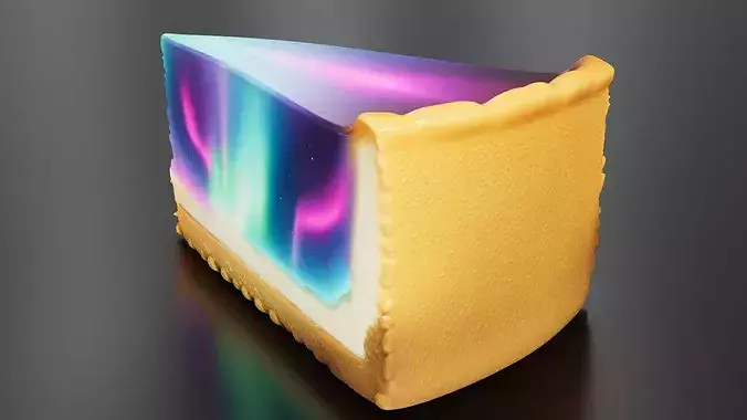 Northern Lights Cheesecake 02 3D print model 3
