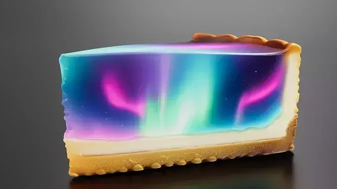 Northern Lights Cheesecake 02 3D print model 2