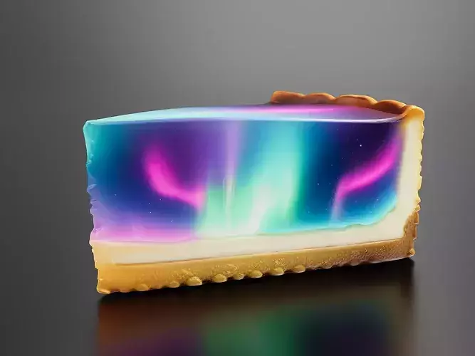 Northern Lights Cheesecake 02 3D print model