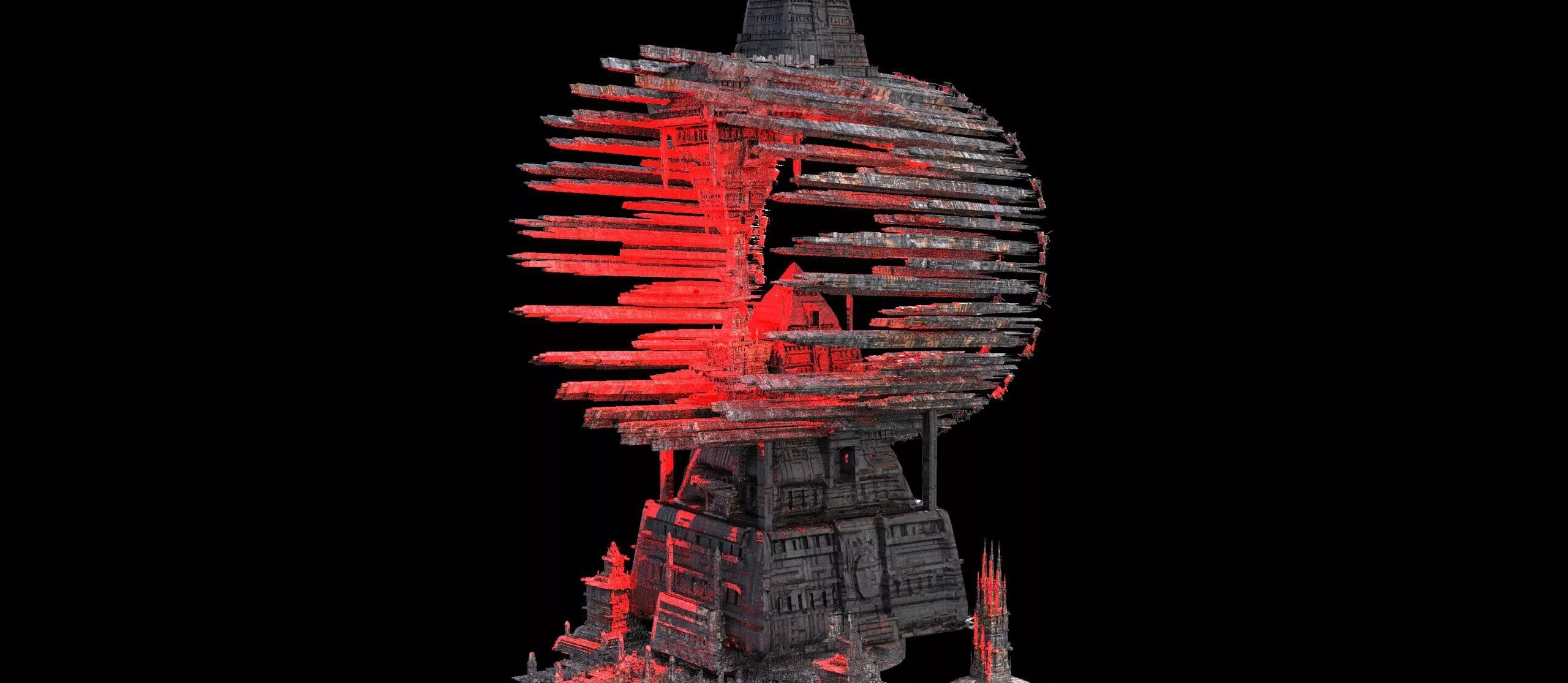 Dr strange inspired gravity chamber towers 2 3D model