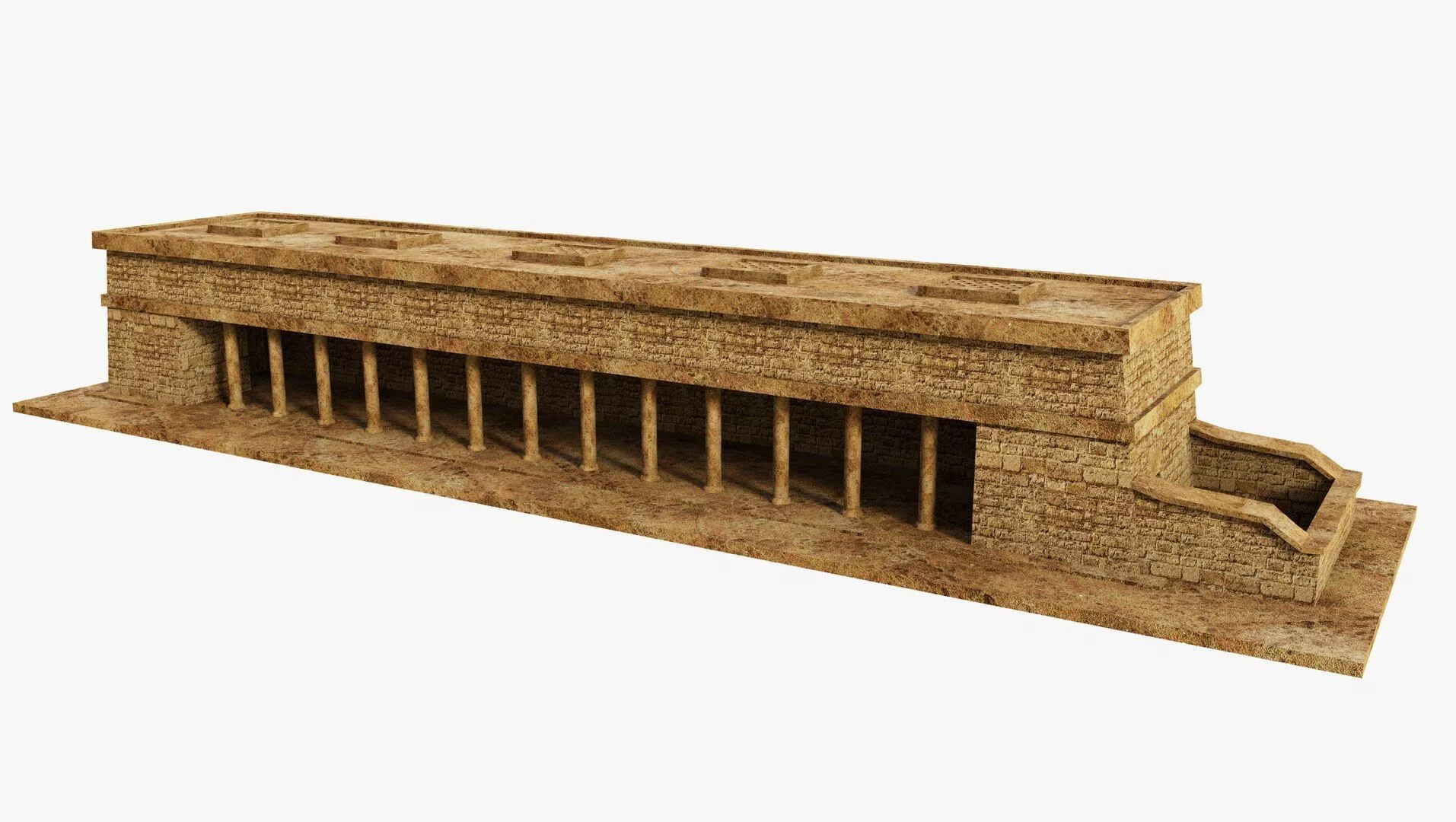 Mayan Structure Temple Free 3D model
