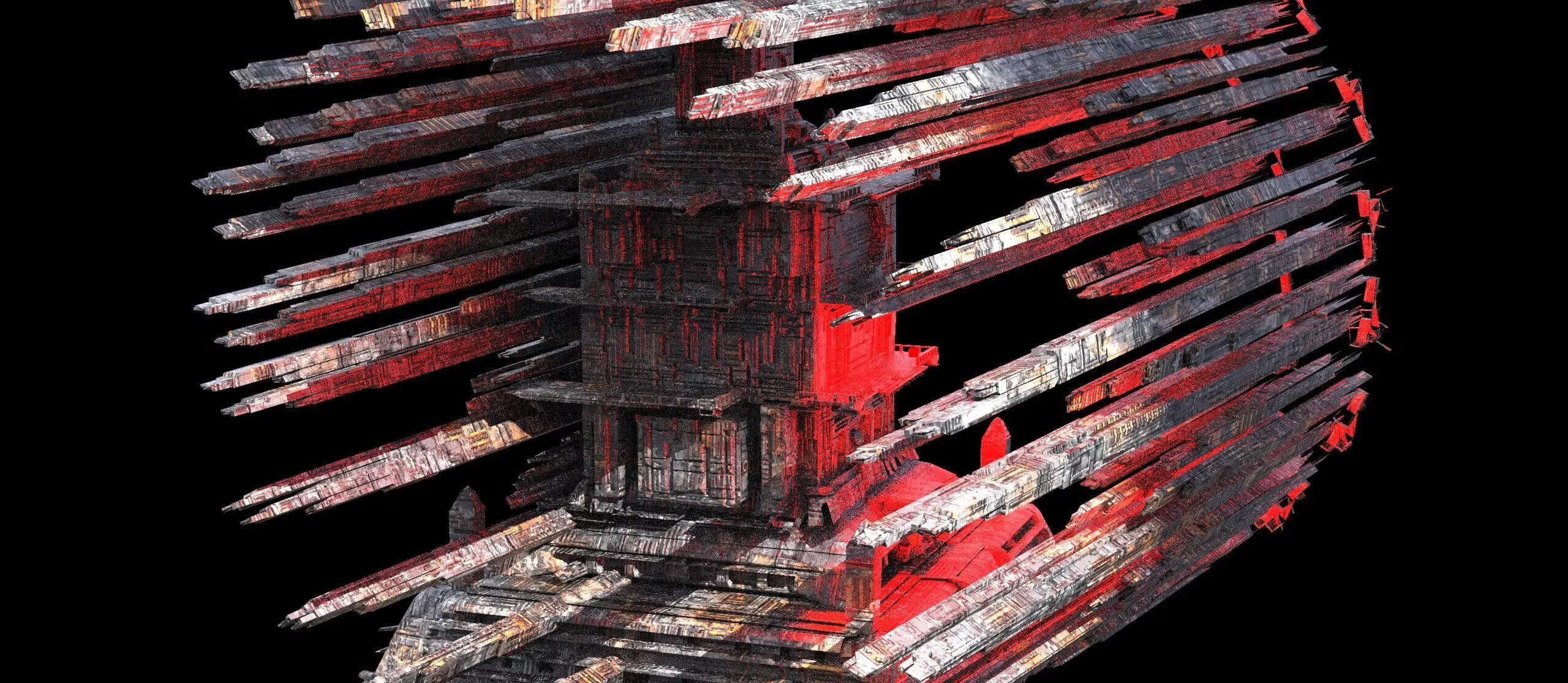 Dr strange inspired Shaolin temple gravity temple 3D model