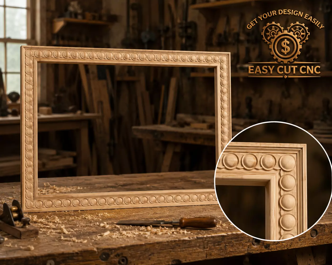 Round Bead Rectangular Frame STL 3D model