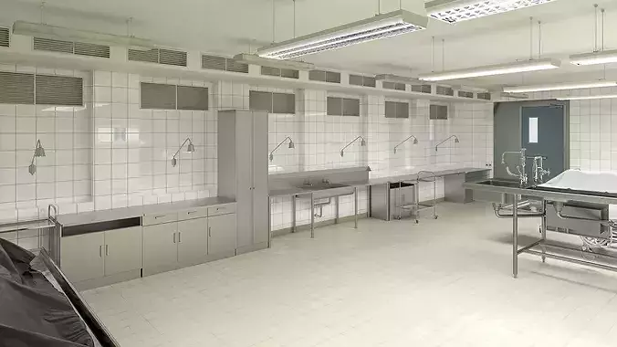 Mortuary Interior 3D model 3