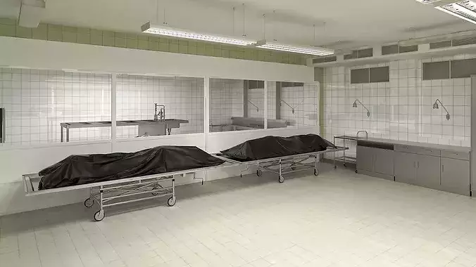 Mortuary Interior 3D model 2