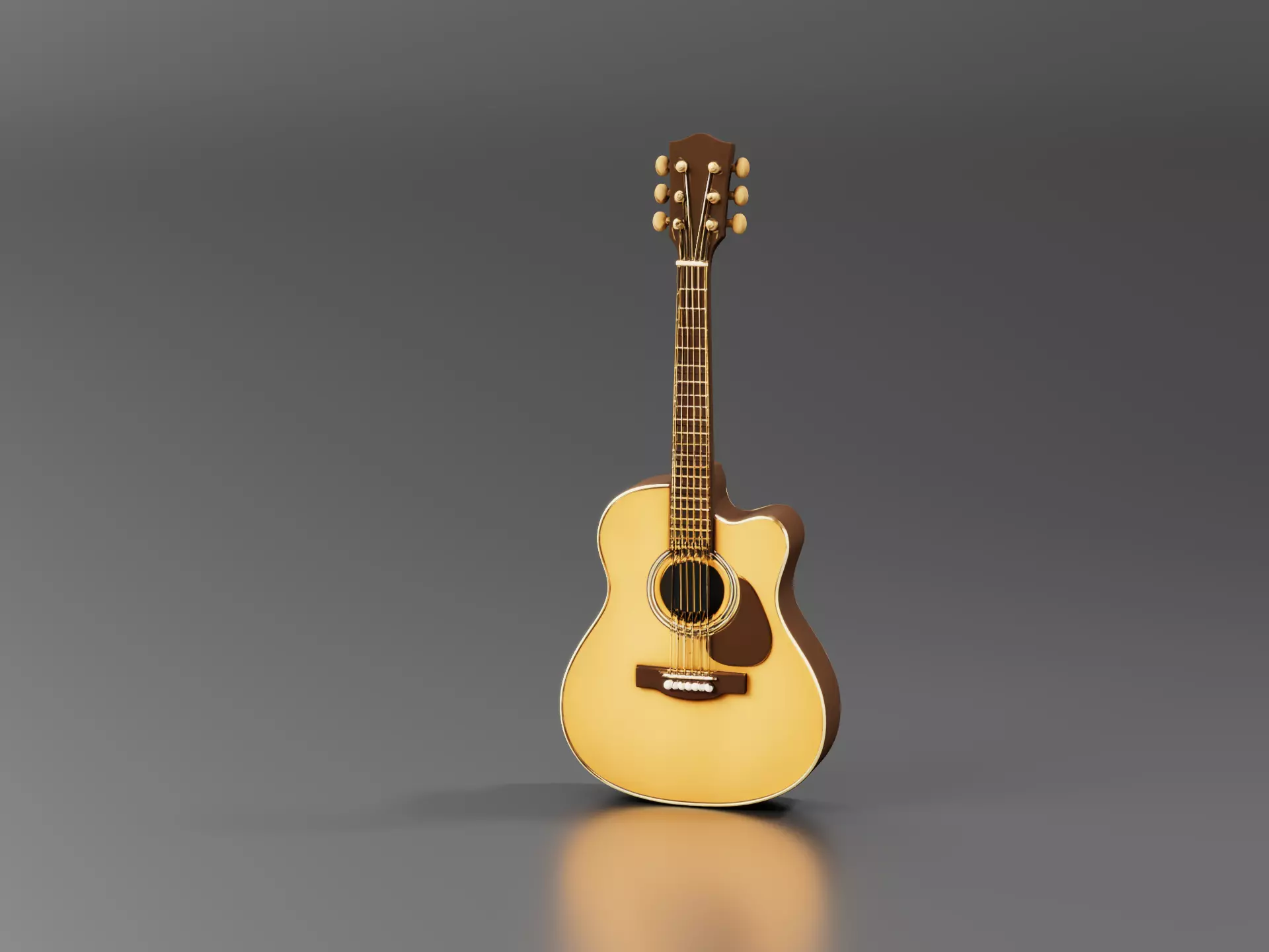 Acoustic Guitar 3D print model