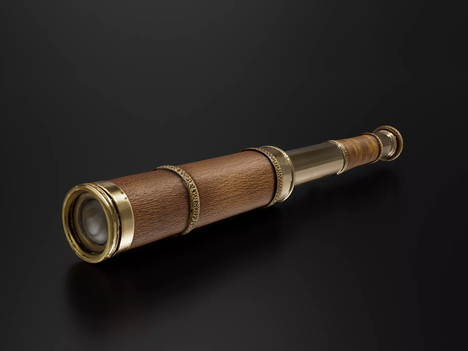 Old mechanical spyglass 02 3D print model