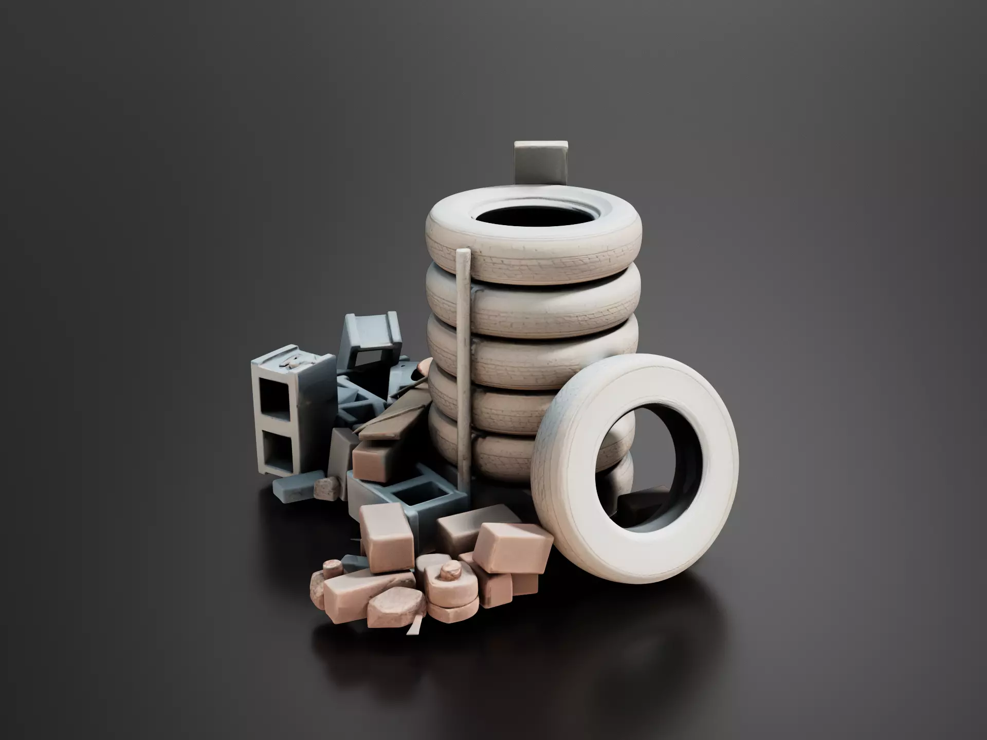 Old tires 02 3D print model