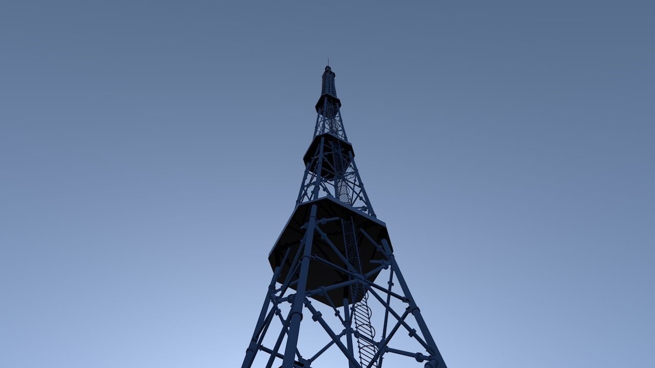 TV tower 3D model_1