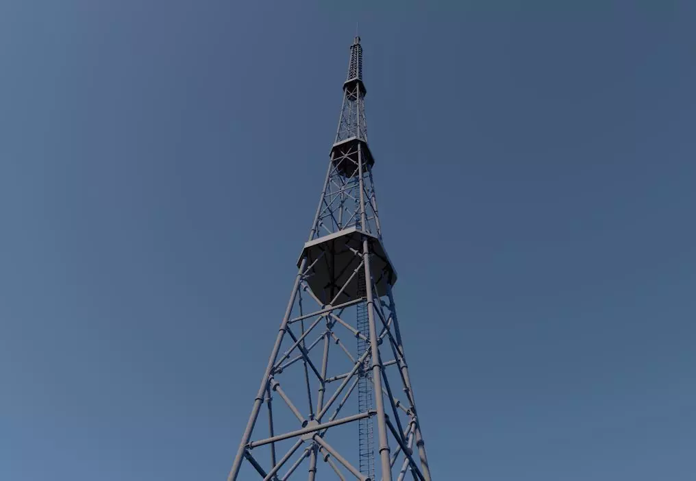 TV tower 3D model_0