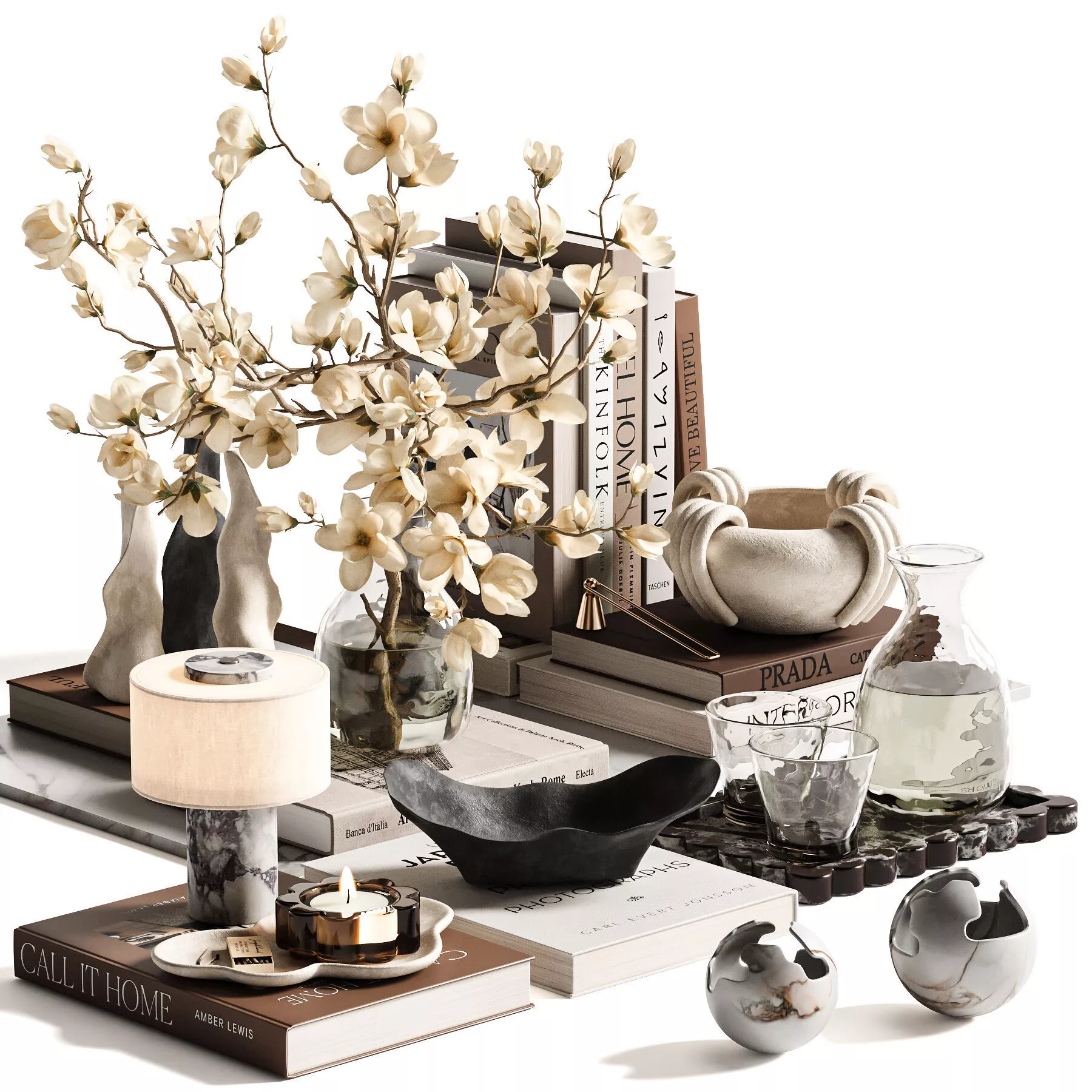 Tabletop Vintage Decor Set28 3D model