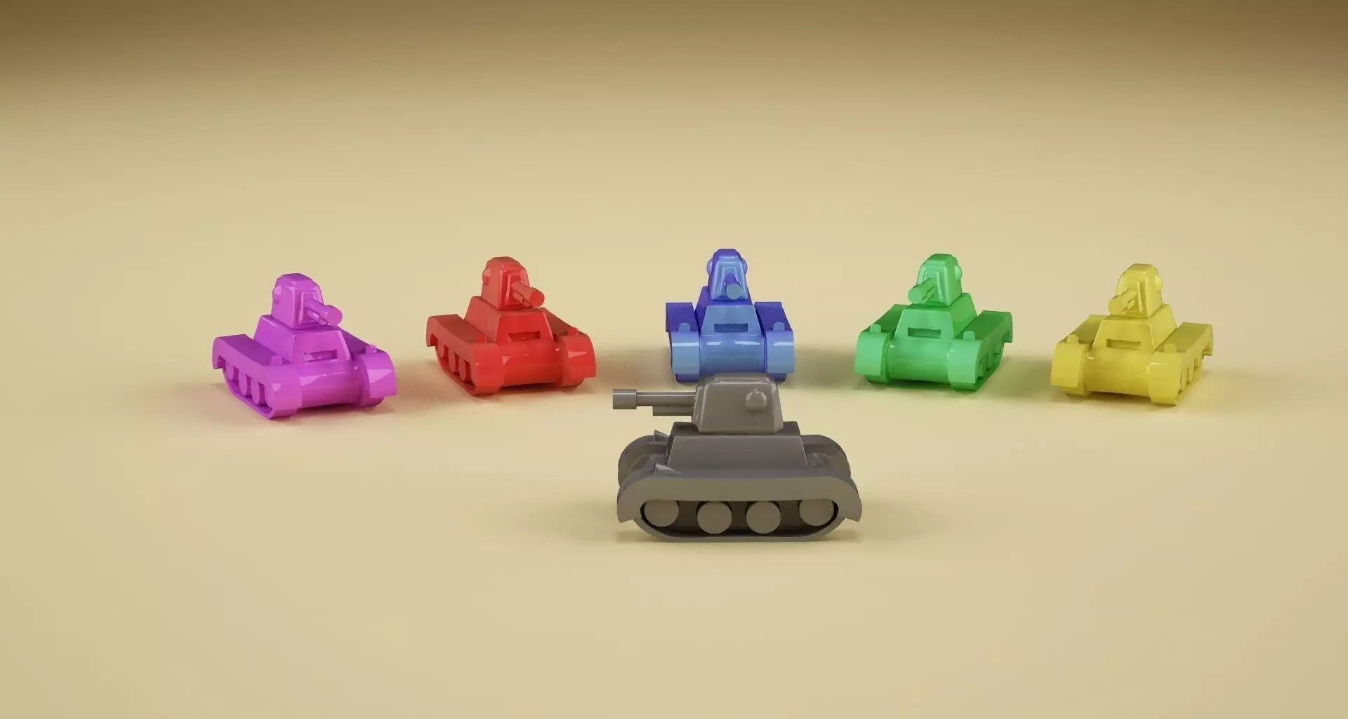 Risiko supertank hi and low poly 3D print model_0