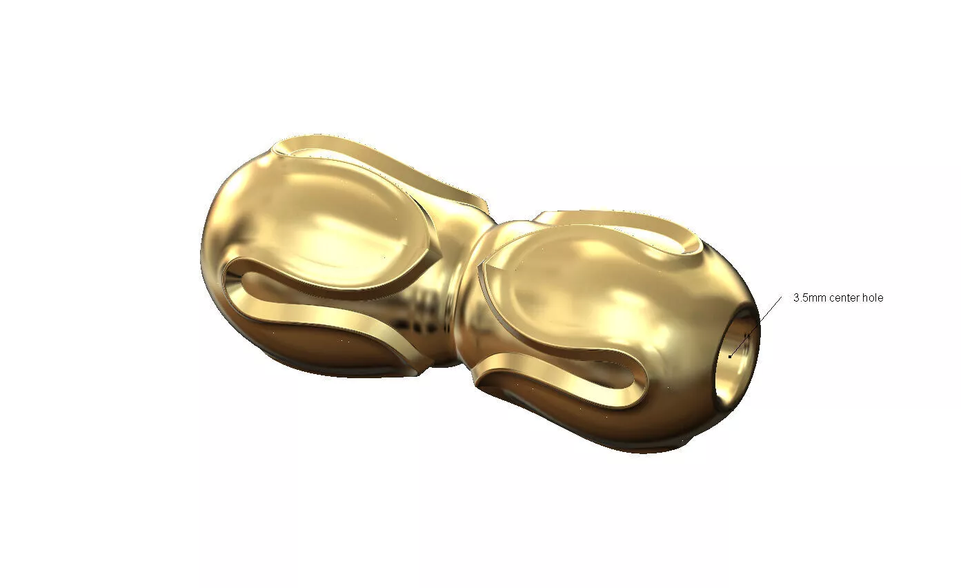 Mirrored Egg flower bean bead and charm 3D print model