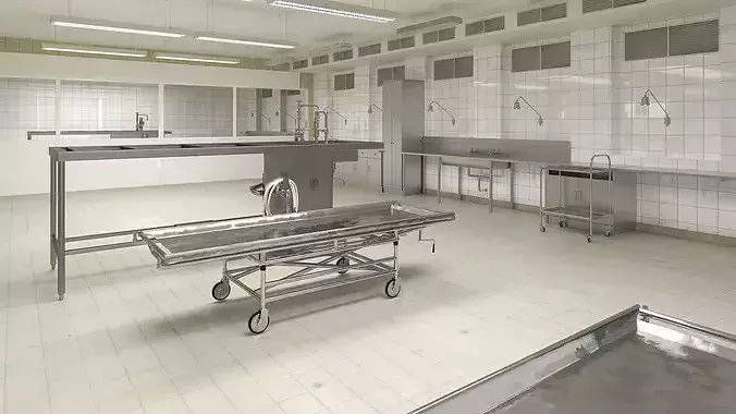 Morgue Interior 3D model 3