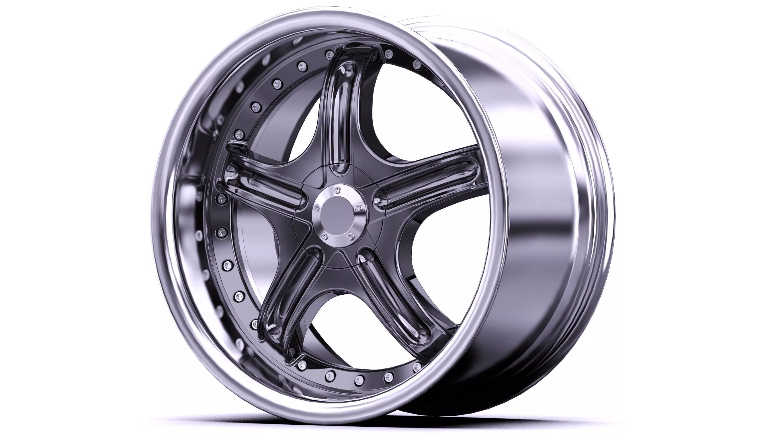 ICW Racing 45B Megastar Wheel Low-poly 3D model