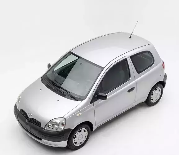 Classic Toyota Yaris Hatchback XP10 Generation Low-poly 3D model 2