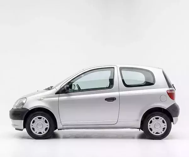 Classic Toyota Yaris Hatchback XP10 Generation Low-poly 3D model 7