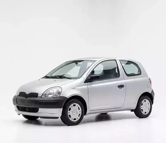 Classic Toyota Yaris Hatchback XP10 Generation Low-poly 3D model