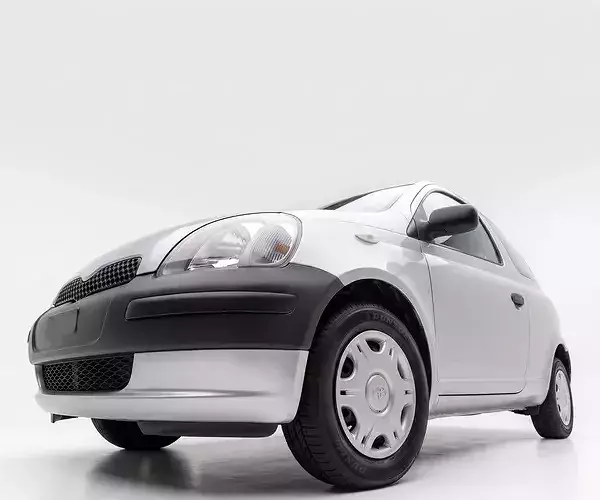 Classic Toyota Yaris Hatchback XP10 Generation Low-poly 3D model 4