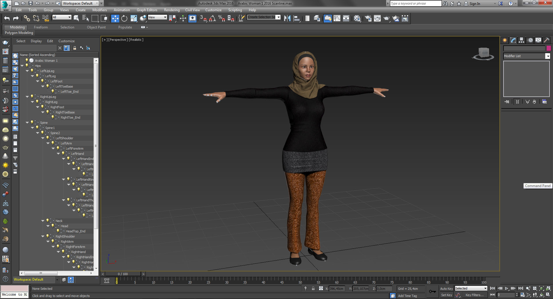 Arab Woman 1 3D model_12