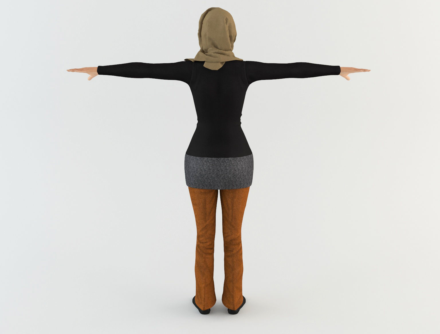 Arab Woman 1 3D model_3