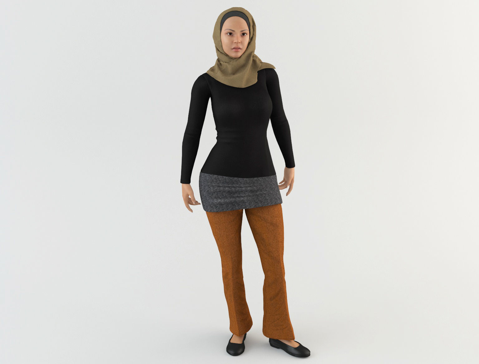 Arab Woman 1 3D model_1