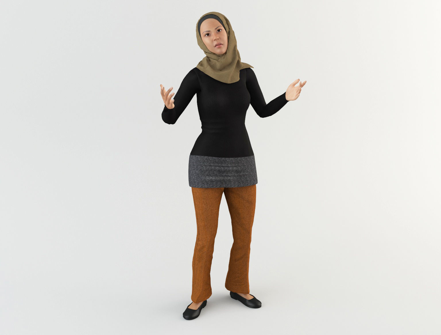 Arab Woman 1 3D model_9