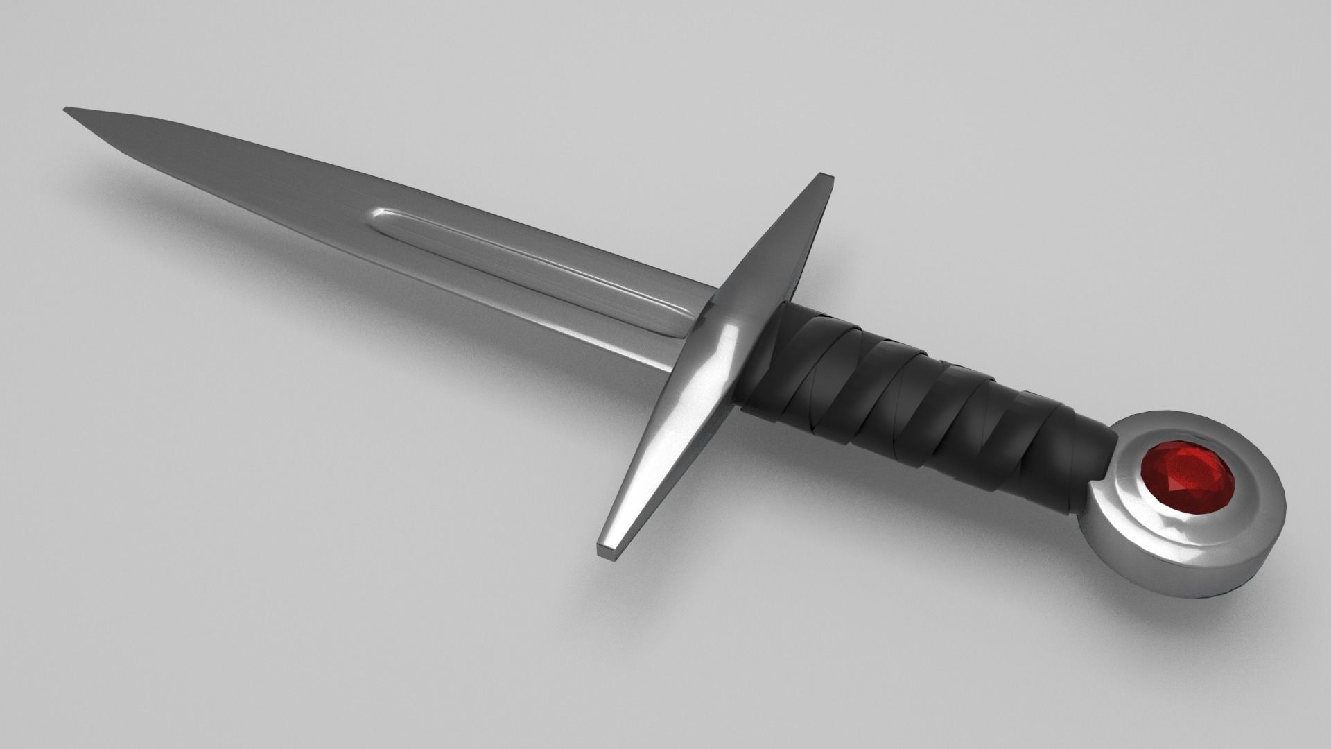 Knight Dagger Low-poly 3D model_3