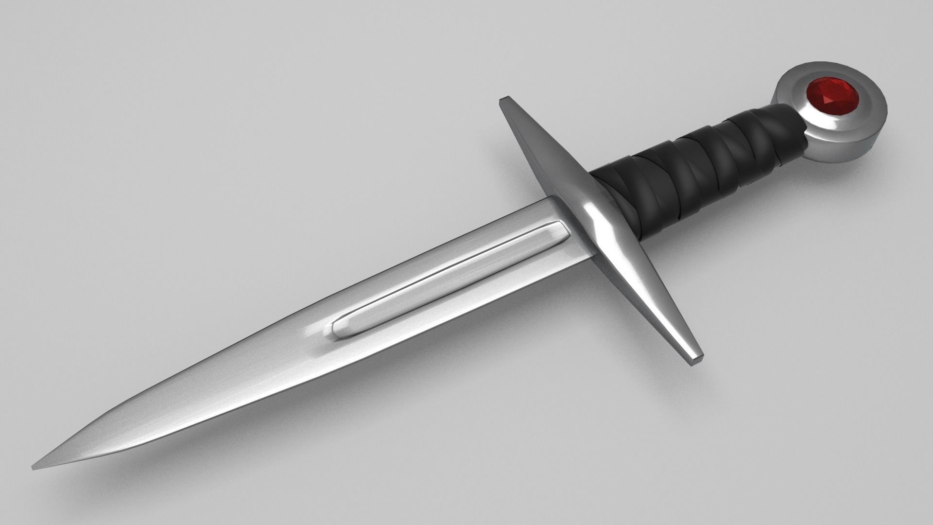 Knight Dagger Low-poly 3D model_0
