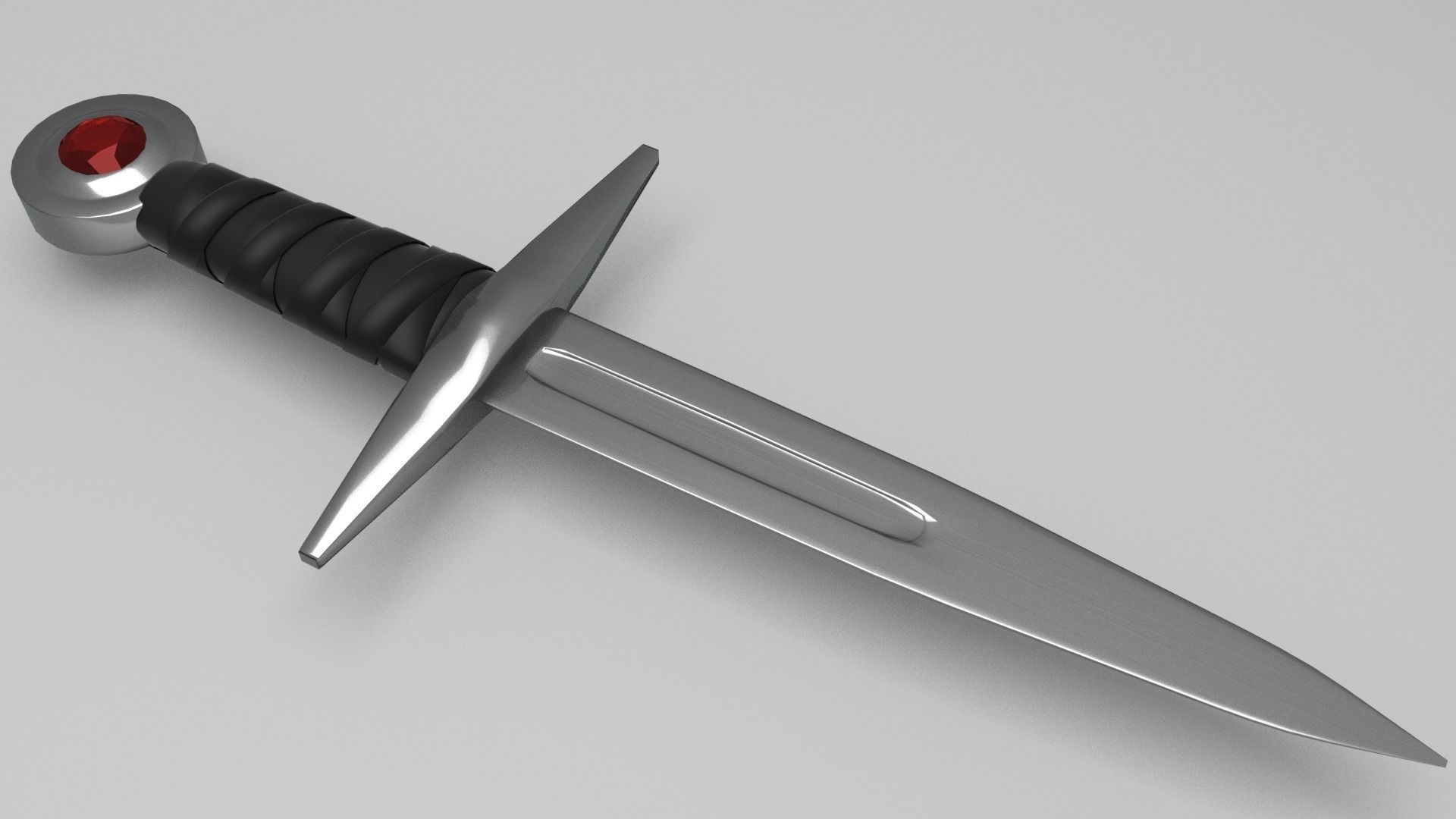 Knight Dagger Low-poly 3D model_2
